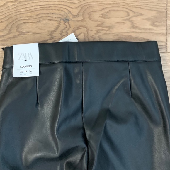 Zara Black Leather Pants - Picture 2 of 6